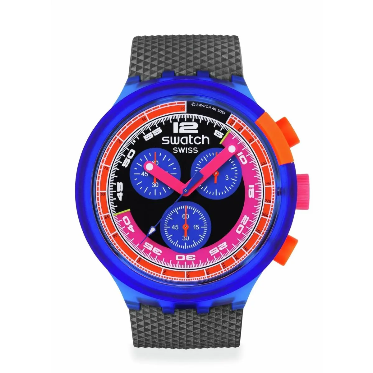 Big Bold Chrono Biosourced Unisex Watch Casual Neon Party To The Max by Swatch