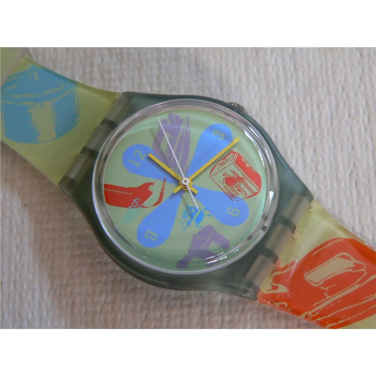 1997 Swatch Watch Windmeal Designed By Artist Su Huntley Donna Muir GG145