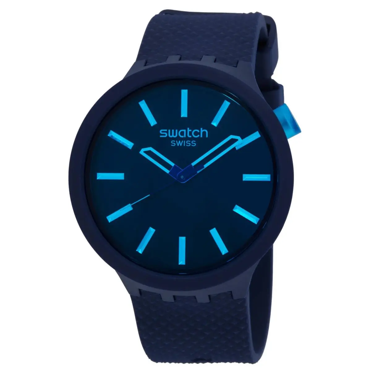 Swatch Indigo Glow Quartz Blue Dial Men`s Watch SB05N113
