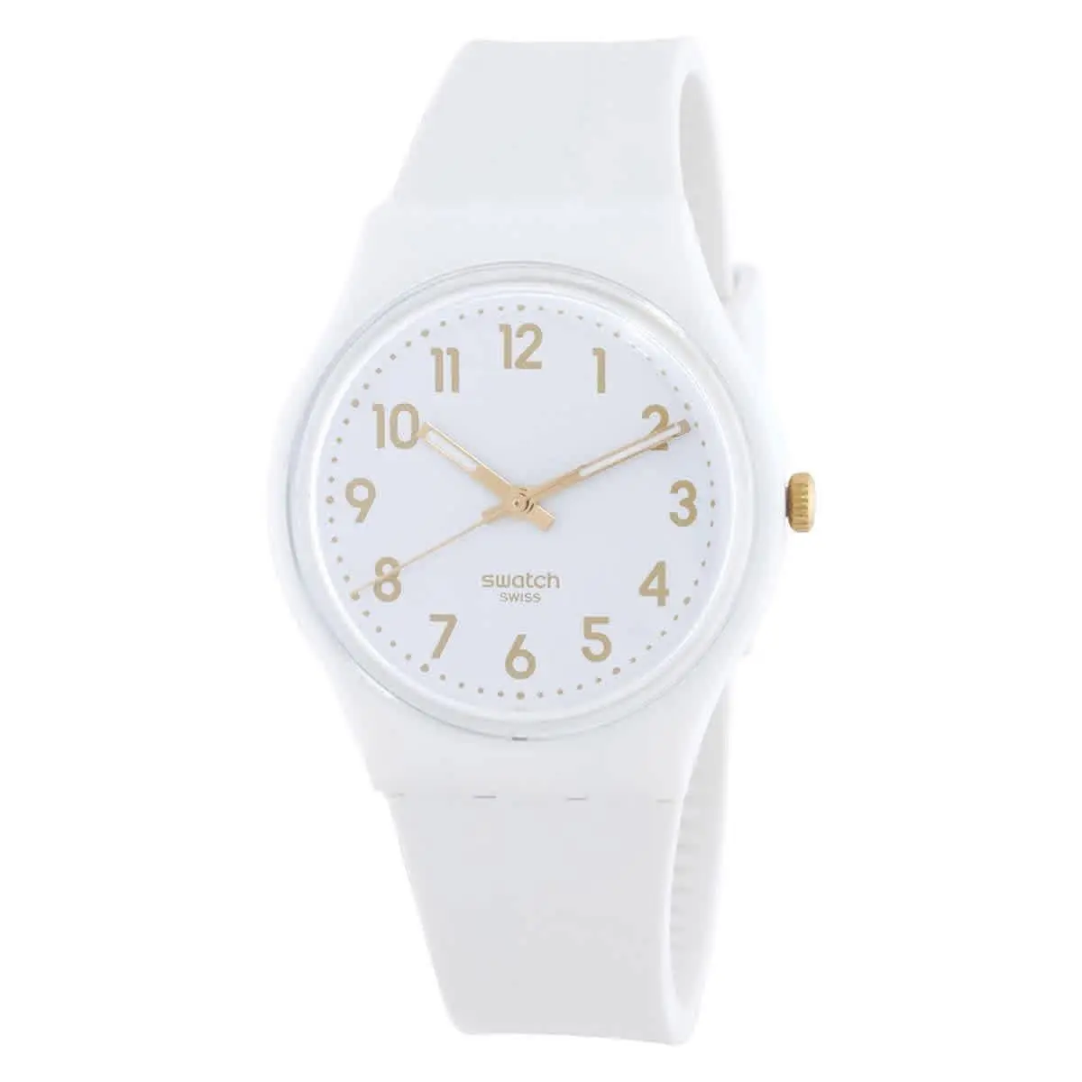 Swatch White Bishop Quartz White Dial Ladies Watch SO28W106-S14