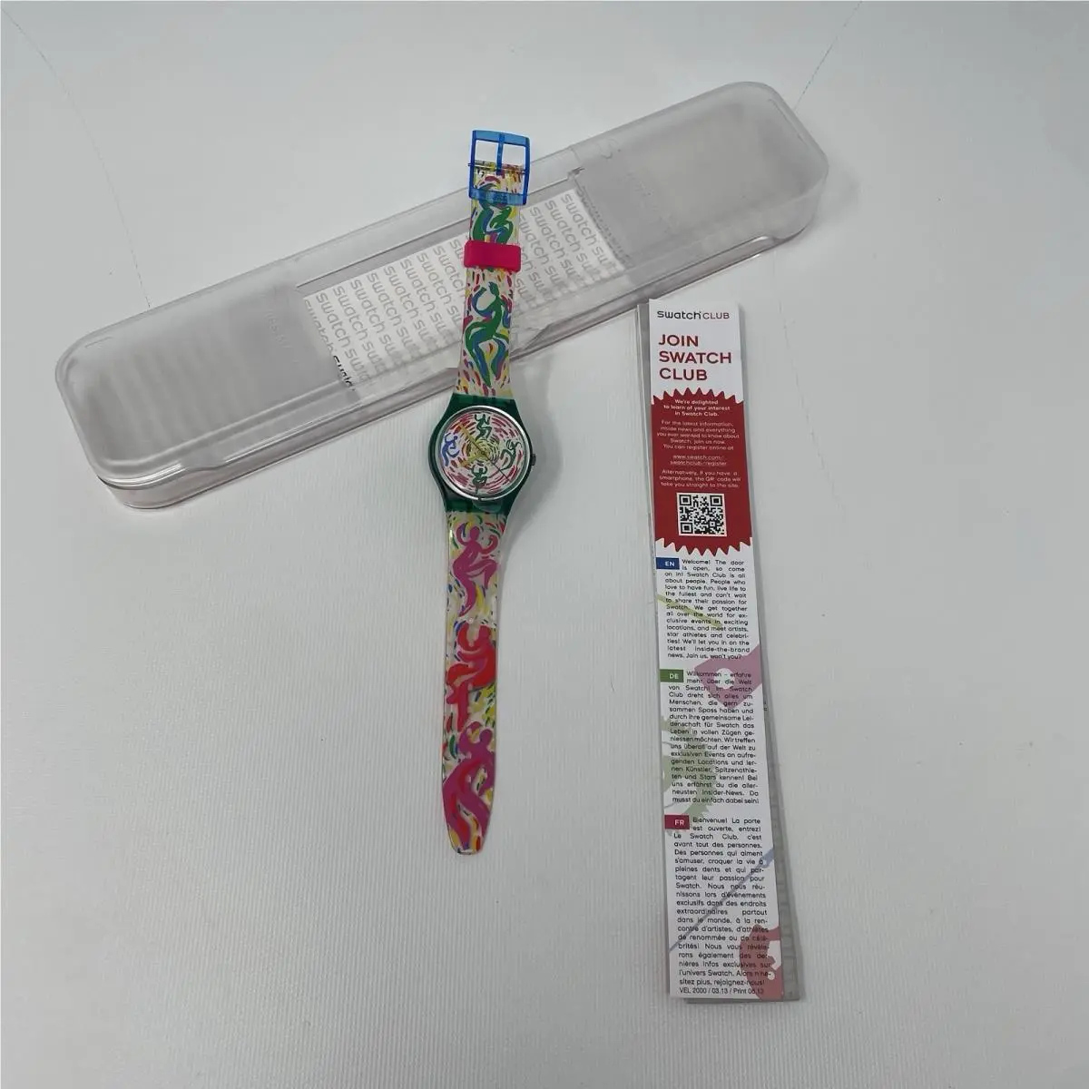 Old Stock Swatch Watch Girotondo with Case 1994 Linda Graedel Nos