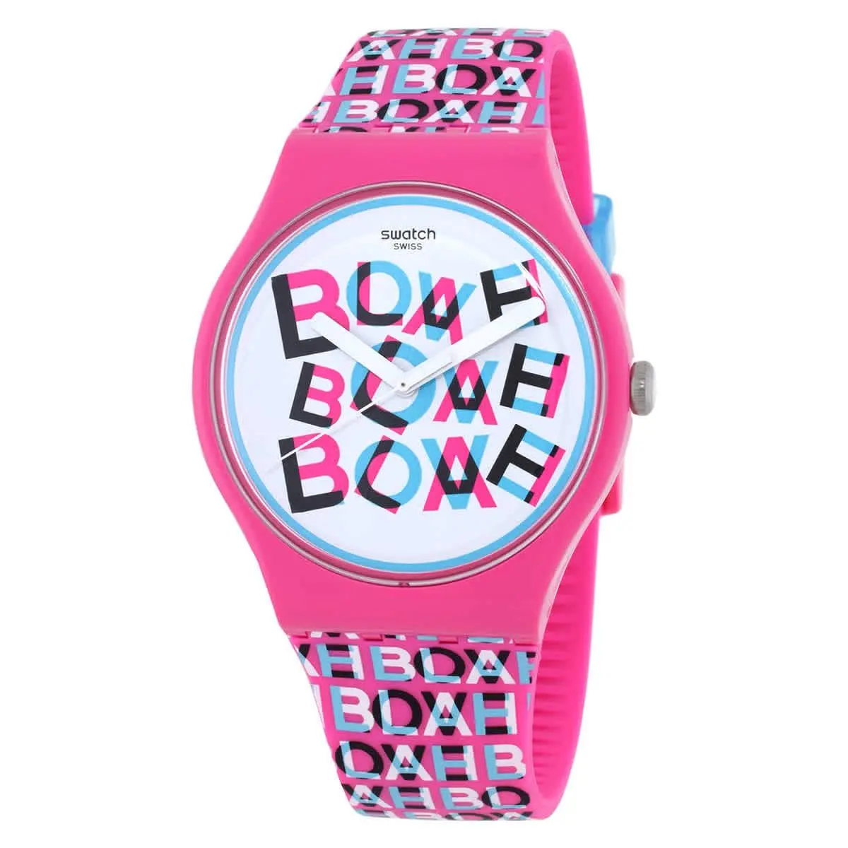 Swatch Love Blah Quartz White Dial Unisex Watch SO29Z156