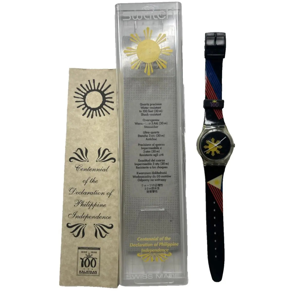 Swatch 1996 Philippines Centennial Declaration Independe 100 By Jaime Zobel Rare