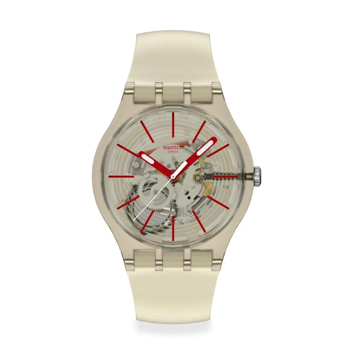 Gent Unisex Casual Watch Bio-sourced Beige Quartz Water by Swatch
