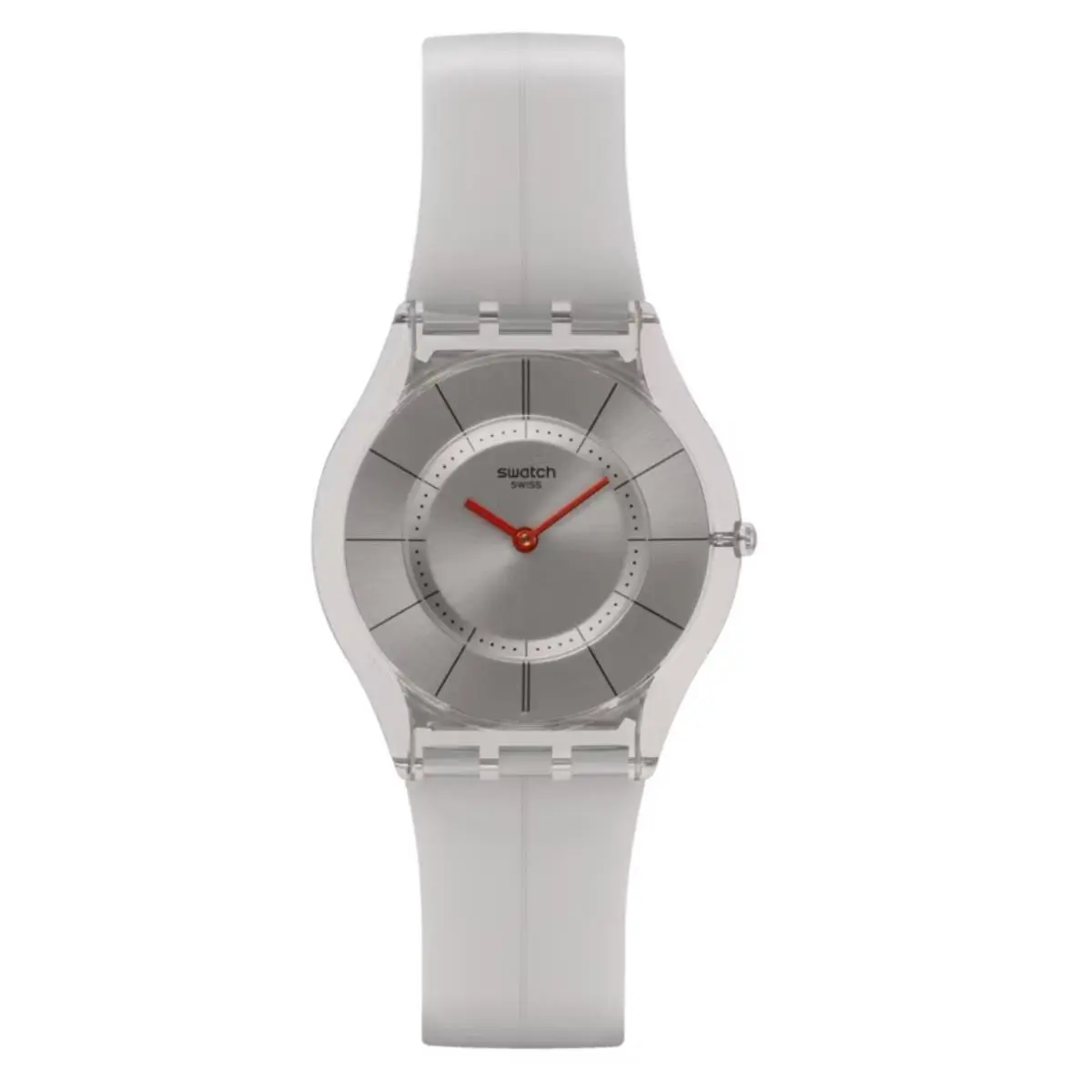 Swatch Skin Ghost SFM129 Ultra-thin Gray Quartz Transparent Dial Watch