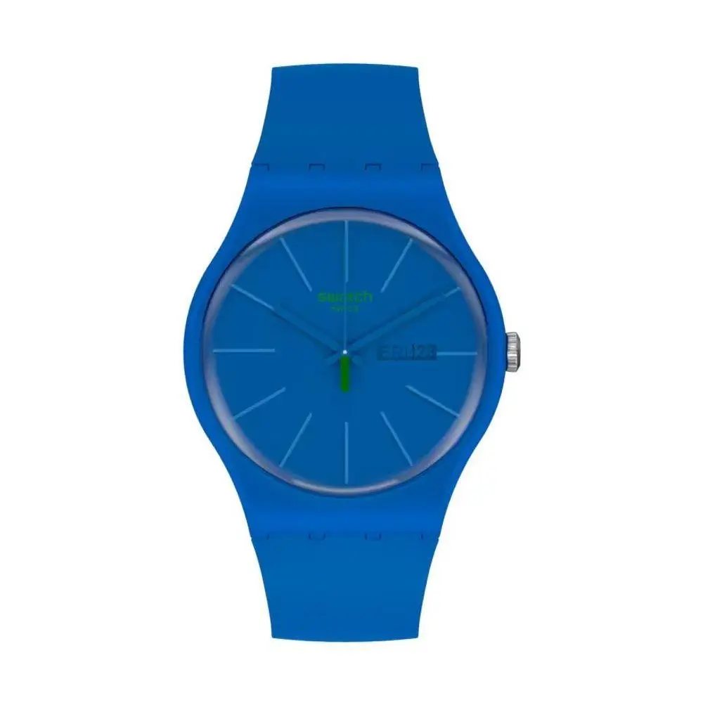 Swatch Blue Plastic Dress Watch