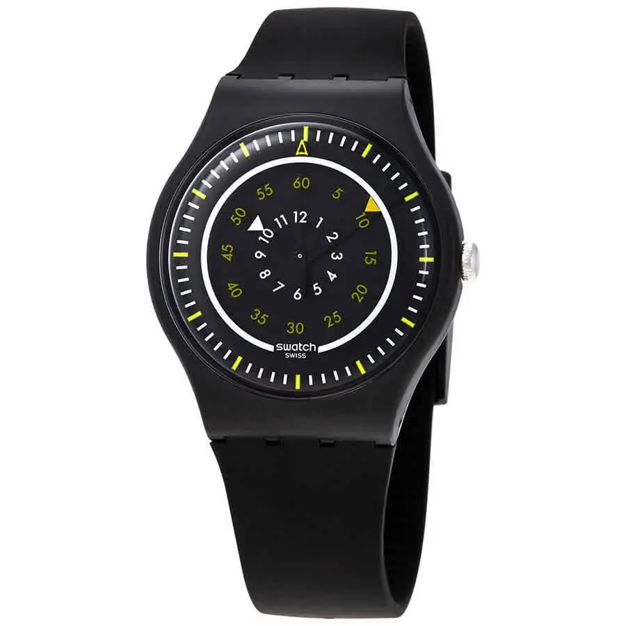 Swatch Piu Nero Quartz Black Dial Men`s Watch SUOB157