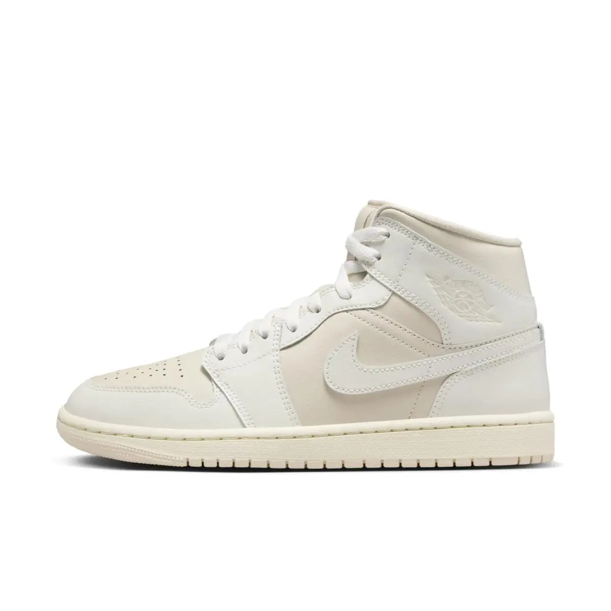 Nike Women`s Air Jordan Retro 1 Mid Legend Lt Brown/sail BQ6472-201 Sz 8.5 - Legend Lt Brown/Sail-Muslin