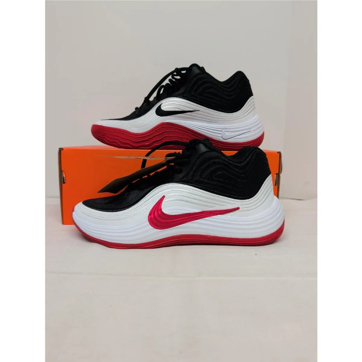 Nike Precision 8 Black/red/white Men`s Mid Top Basketball Shoe IH1105-003 Size 8