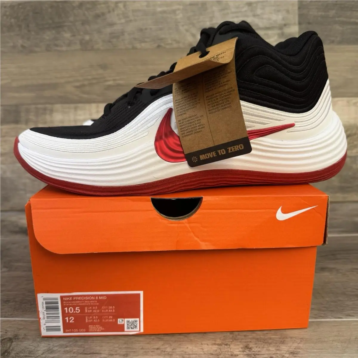 Nike Mid Top Basketball Shoes Unisex White Black Men IH1105-003