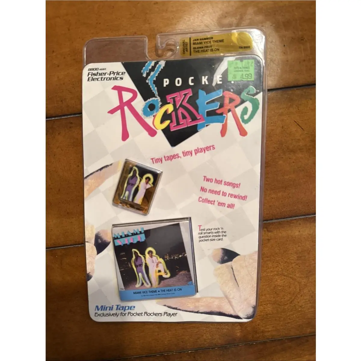 Fisher Price Pocket Rockers Minicassette Tape Player - Miami Vice The Heat is On