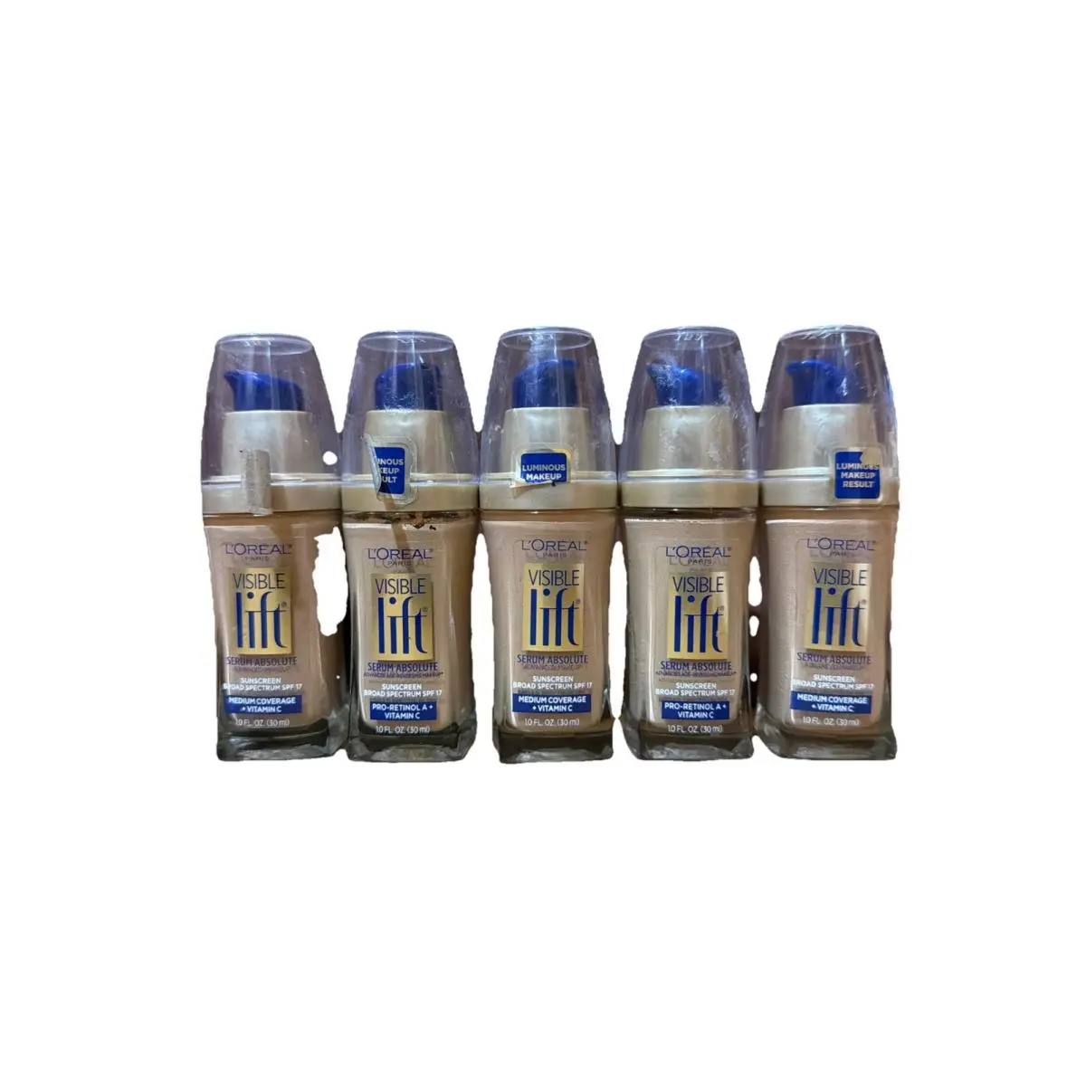 Lot Of 5 L`oreal Visible Lift Serum Absolute Makeup 151 Natural Beige Expired by L'Oréal