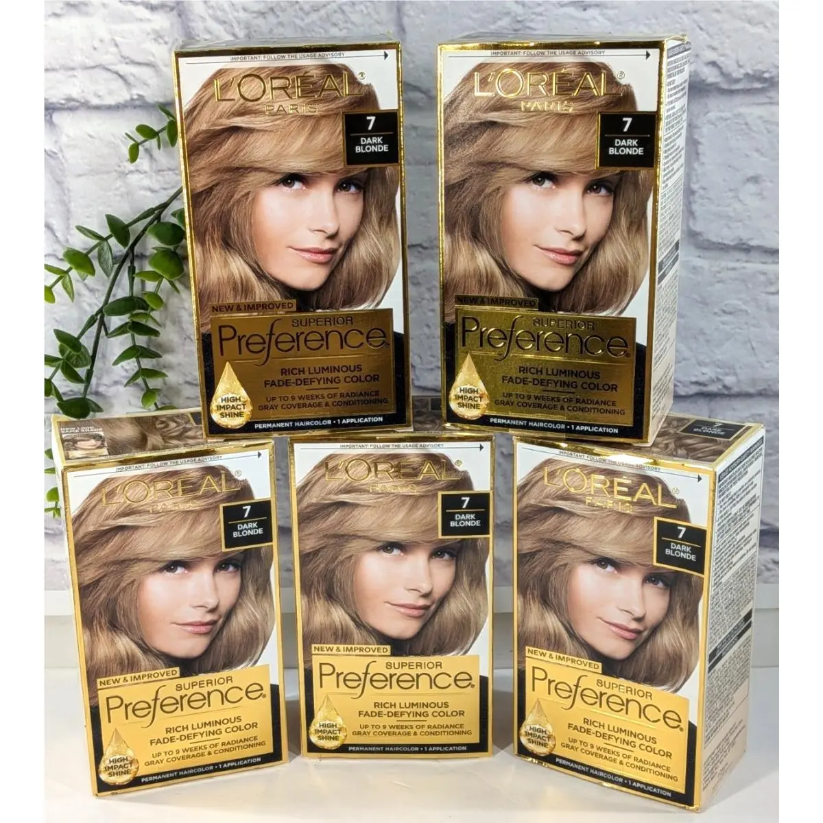 Stock UP Lot 5 L`oreal Superior Preference Permanent Hair Color 7 Dark Blonde