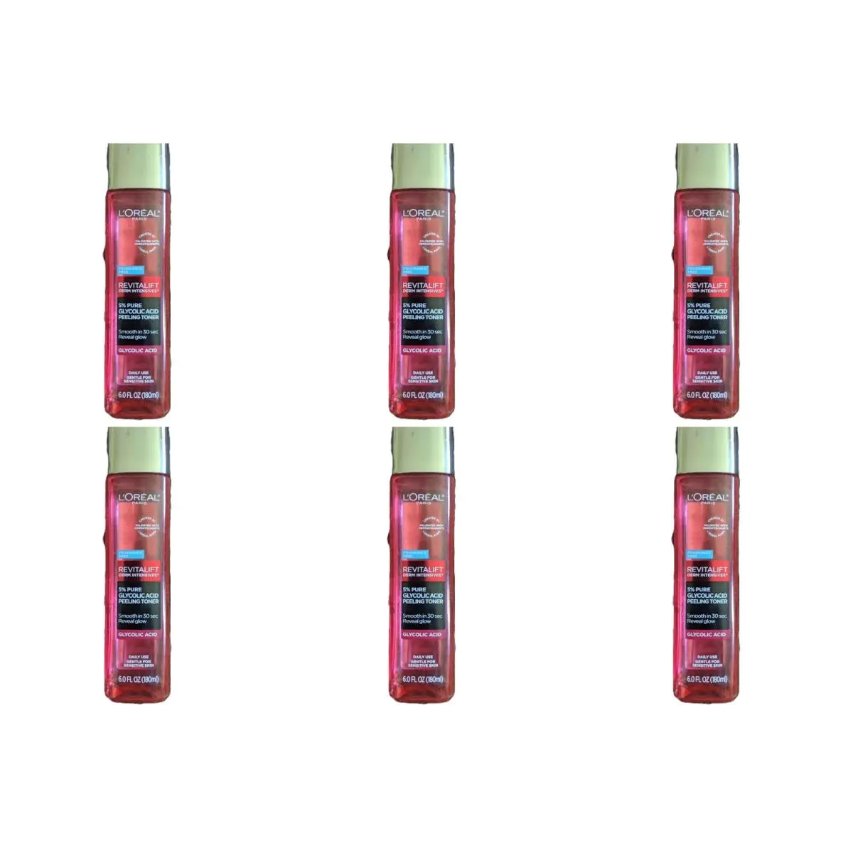 L`oréal L’oreal Revitalift Derm Intensives 5% Glycolic Acid Peeling Toner 6 Pack