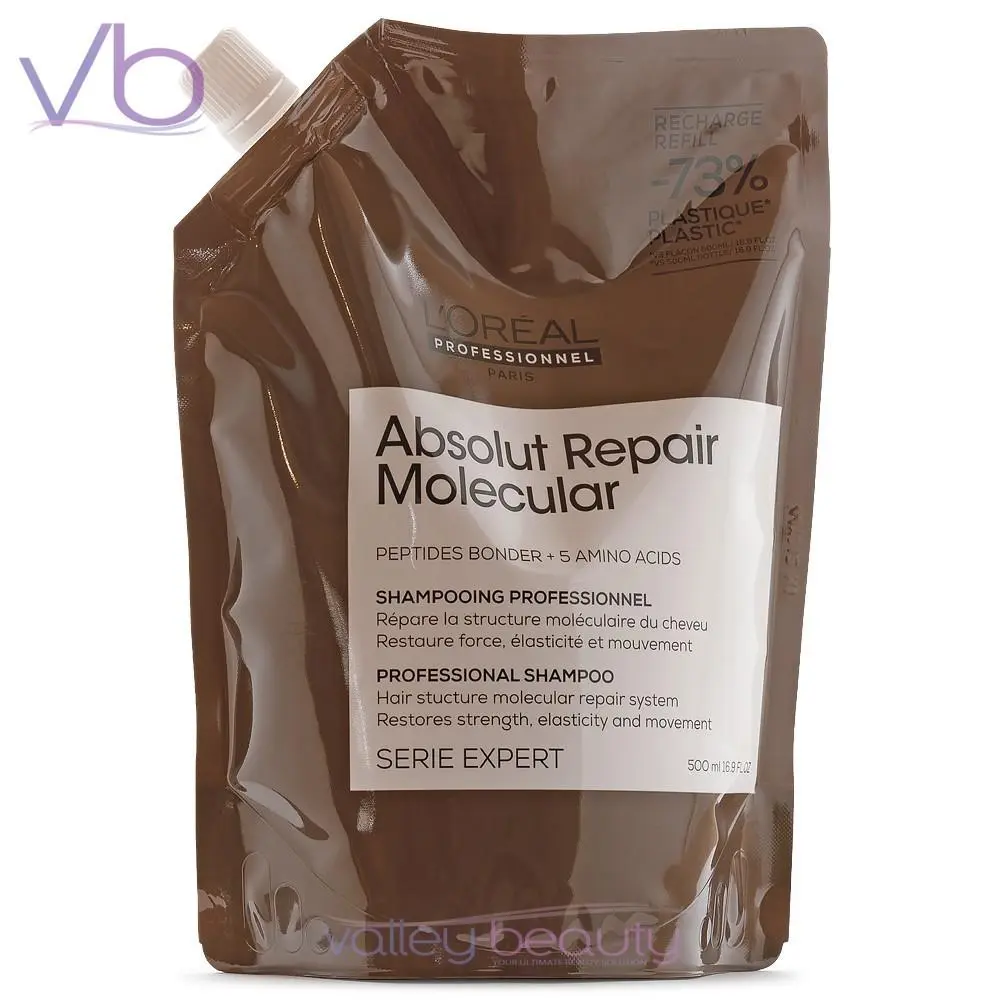 L`oréal L’oreal Absolut Repair Molecular Shampoo Hair Structure Repair Refill Pouch by L'Oréal