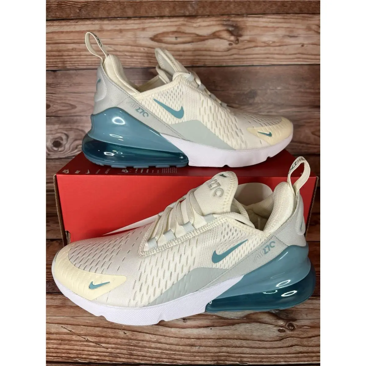 Nike Air Max 270 GS Shoes Denim Turquoise 943345-420 Youth 7 Women’s 8.5