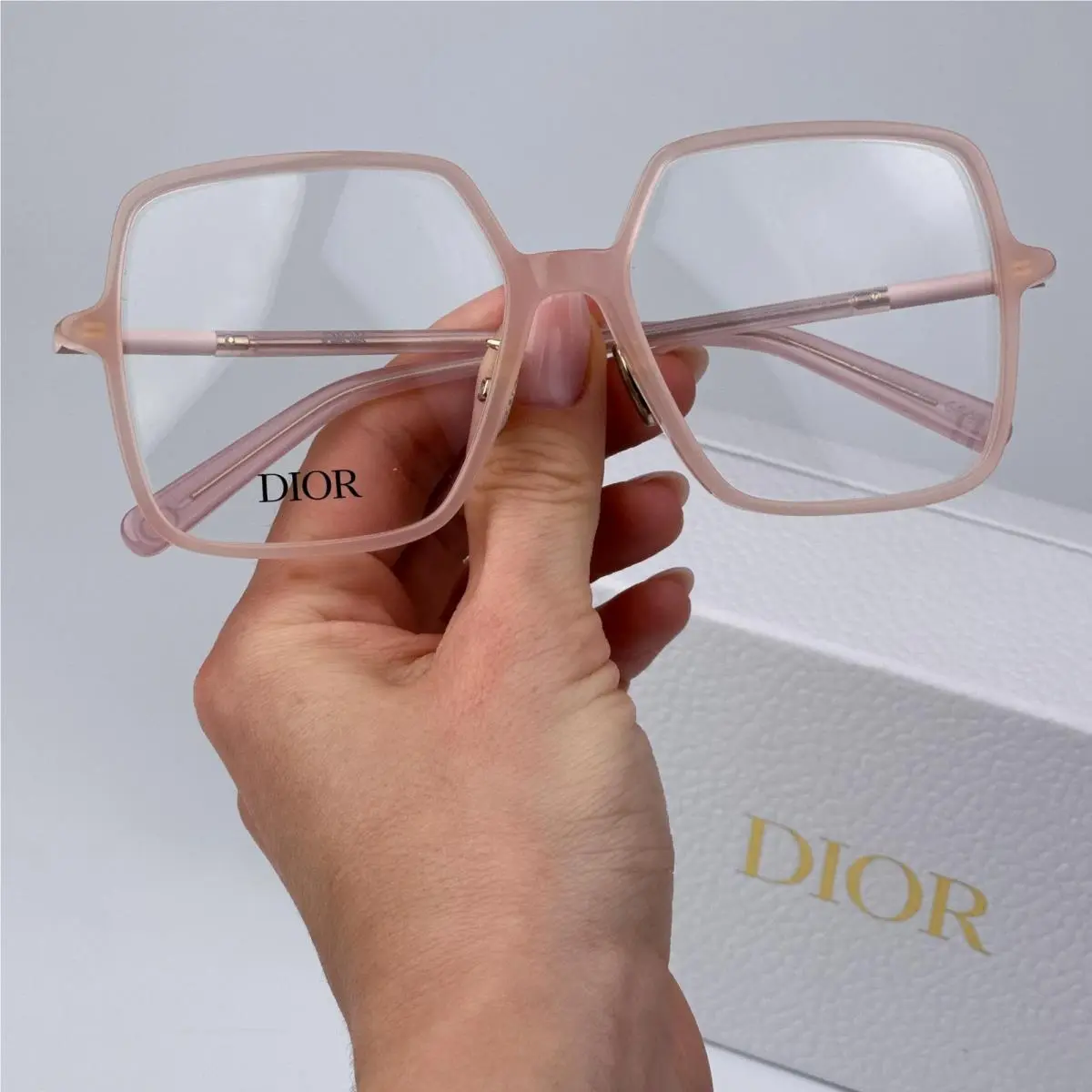 Dior Mini CD Women Eyeglasses Pink Demo Square Mini CD O S7F 4000
