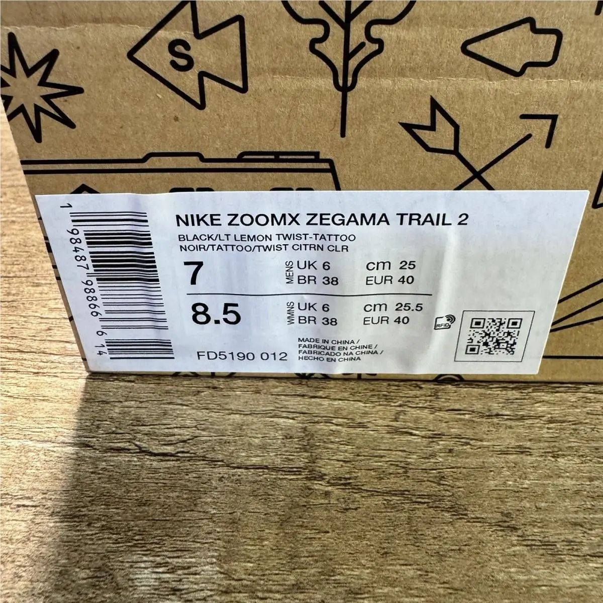 Nike shoes - Nike Zegama Trail - Zegama Trail - FD5190 012 - Black/LT Lemon Twist-Tattoo (UPC: 198488000756) 0