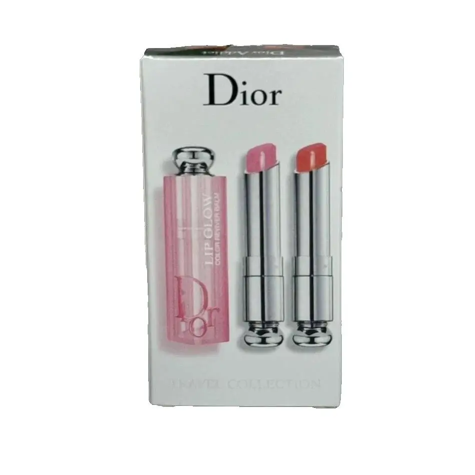 Dior Addict Lip Glow Reviver Duo 001 Pink 004 Coral Lipstick Gloss Balm