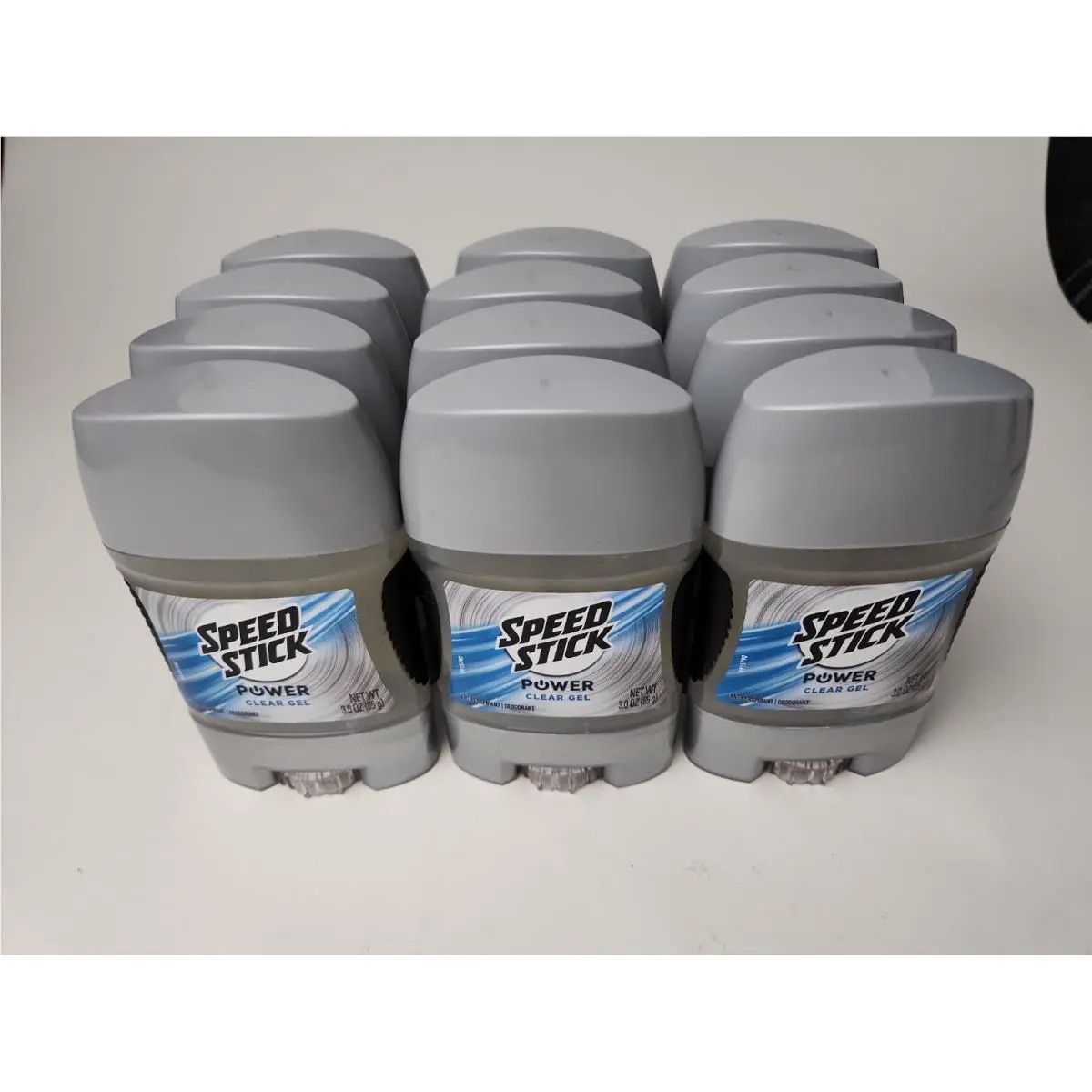 Power Clear Gel Antiperspirant Deodorant Men`s 3.0 oz 12 Pack by Speed Stick