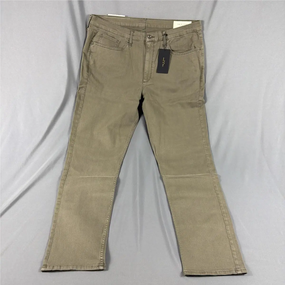 Rag Bone Jeans RB 2 Slim Fit 40 x 32 Cement Cotton Spandex