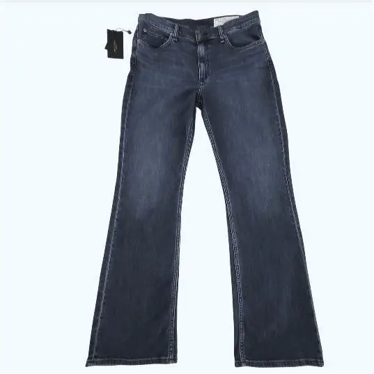 Rag Bone Peyton Bootcut Rhinebeck Dark Blue Stretch Denim Wash Mid Rise 30