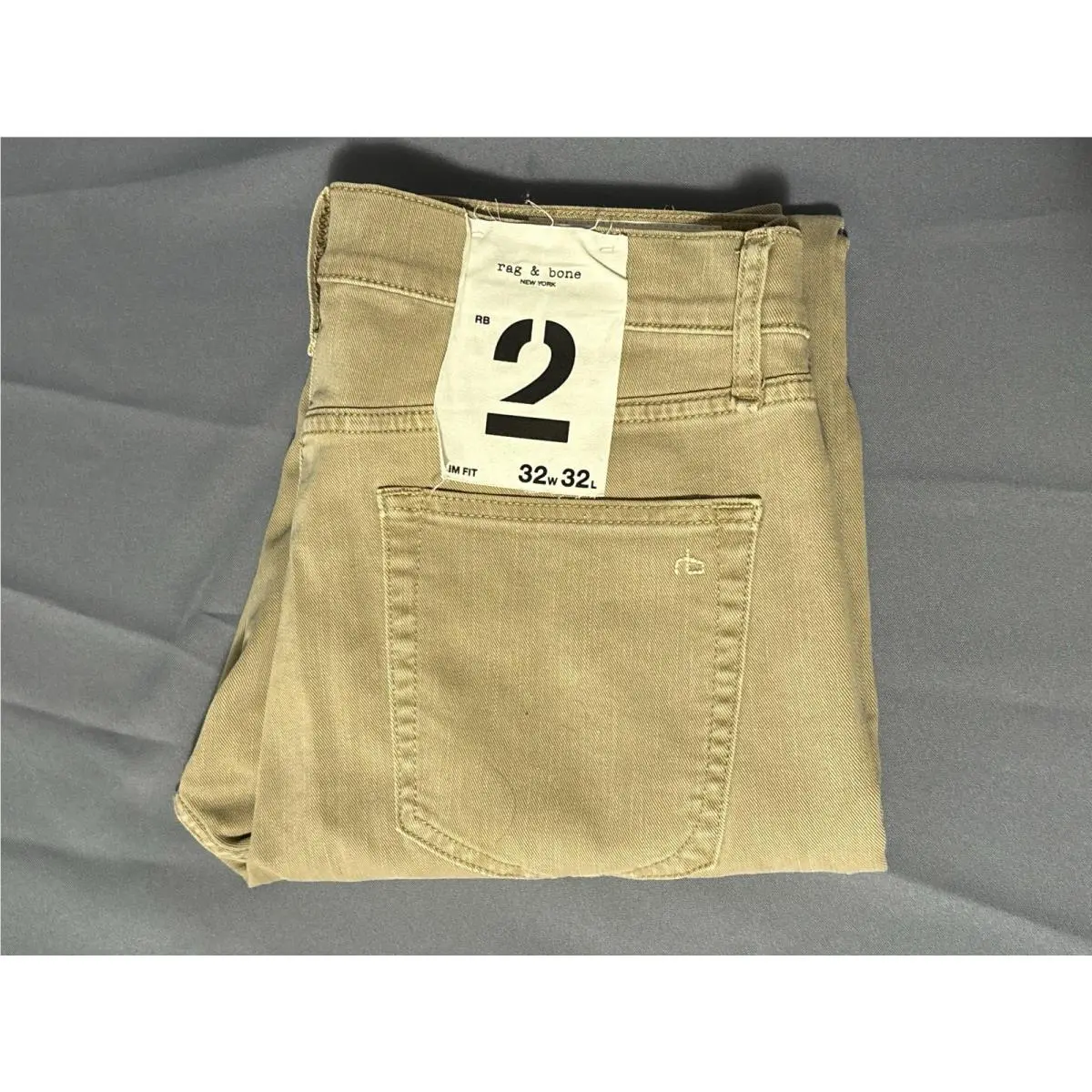 Rag Bone Jeans Mens 32x32 Fits 32x31 RB2 Slim Fit Beige Denim