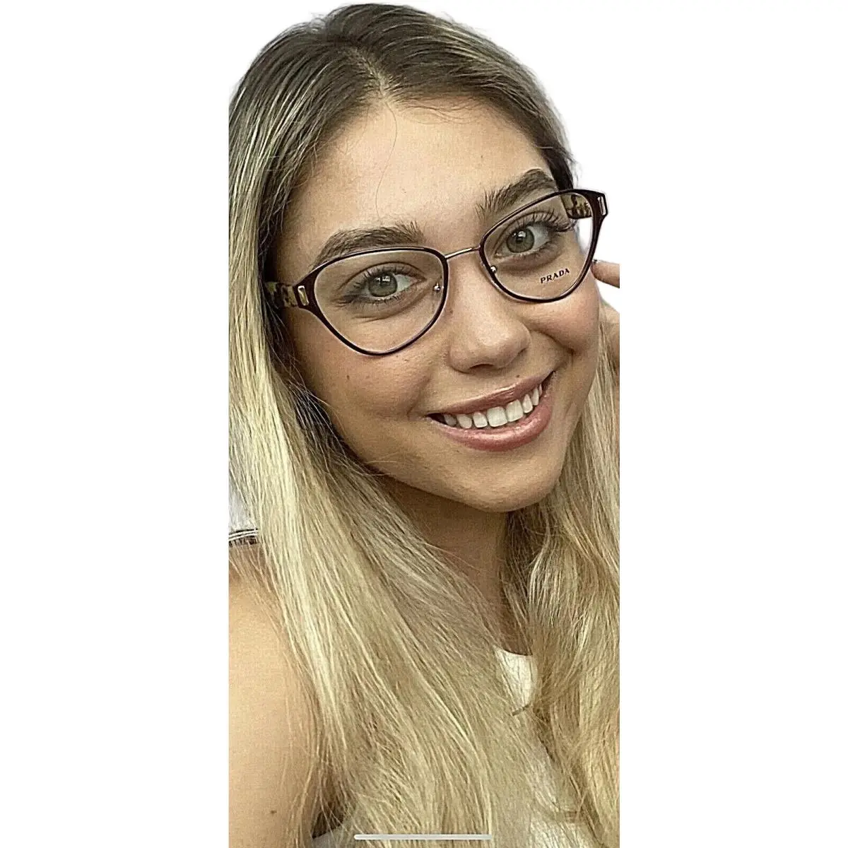 Prada Vpr 5U8 7YT-1O1 53mm Burgundy Women`s Eyeglasses Frame