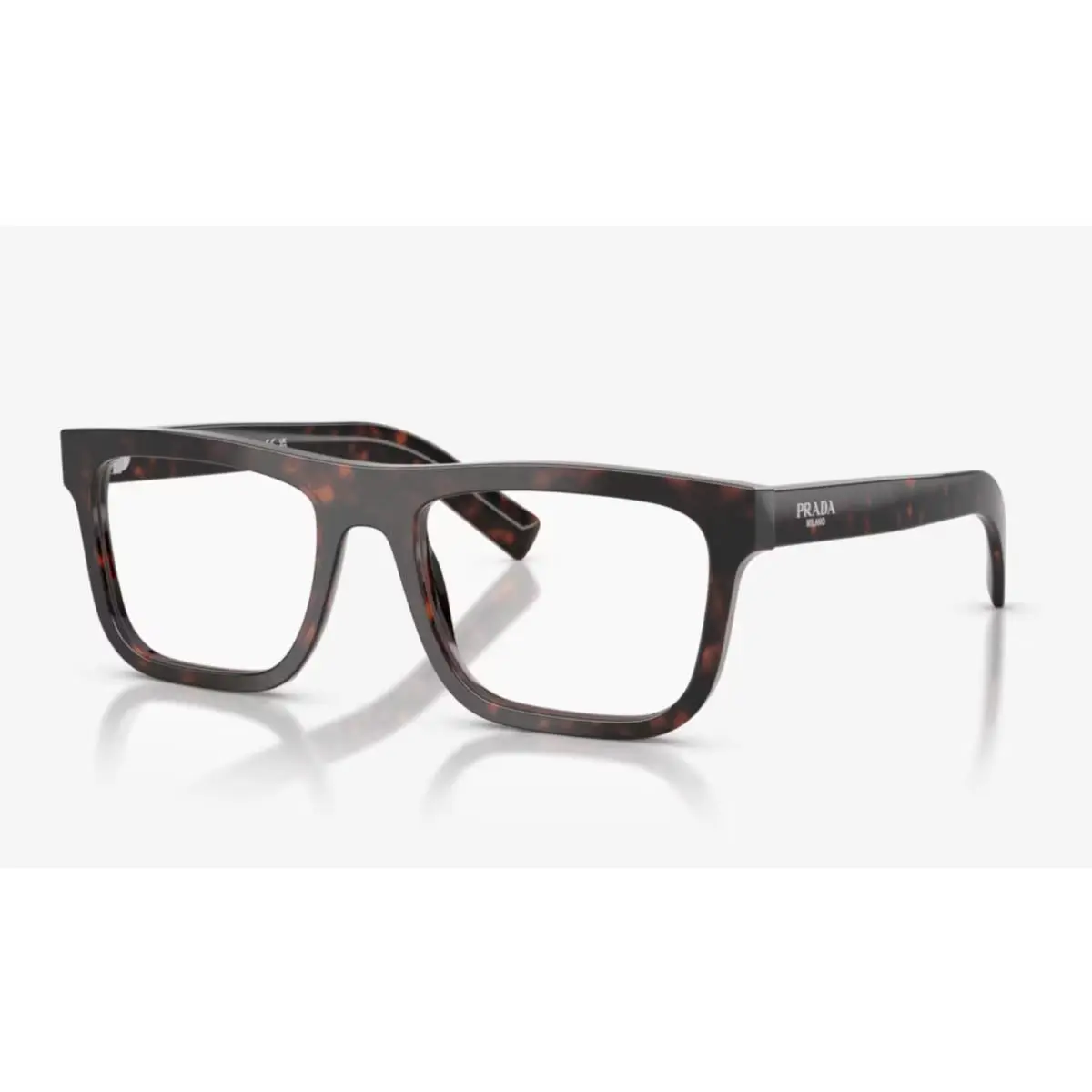 Prada Eyeglasses Vpr C03 17N-1O1 53-19 145 Root Tortoise Rectangular Frames