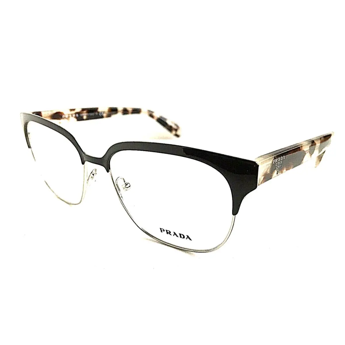 Prada VPR5S4 54mm Burgundy Silver Men`s Women`s Eyeglasses Frame