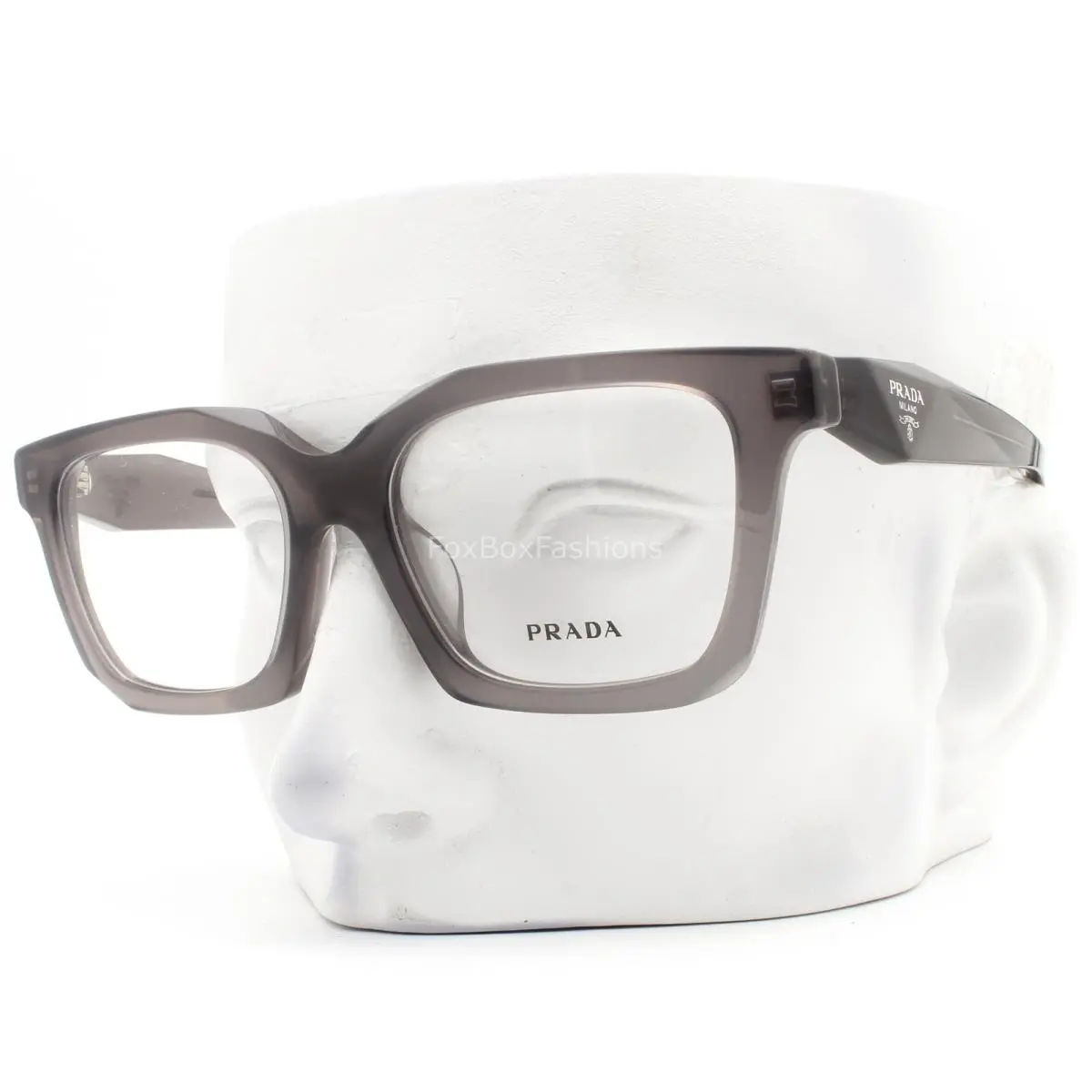 Prada Eyeglasses Glasses Vpr C08-F 27G-1O1 Transparent Flint Gray 53mm with Case