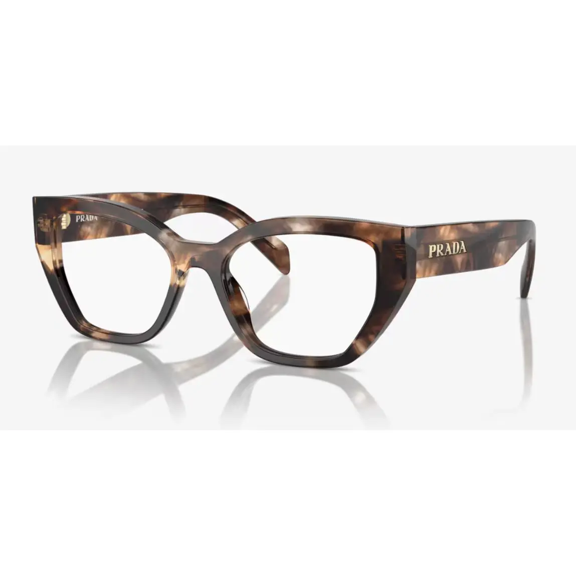 Prada PRA16V 14P1O1 53 Havana Caramel Demo Lens 53 mm Women`s Eyeglasses