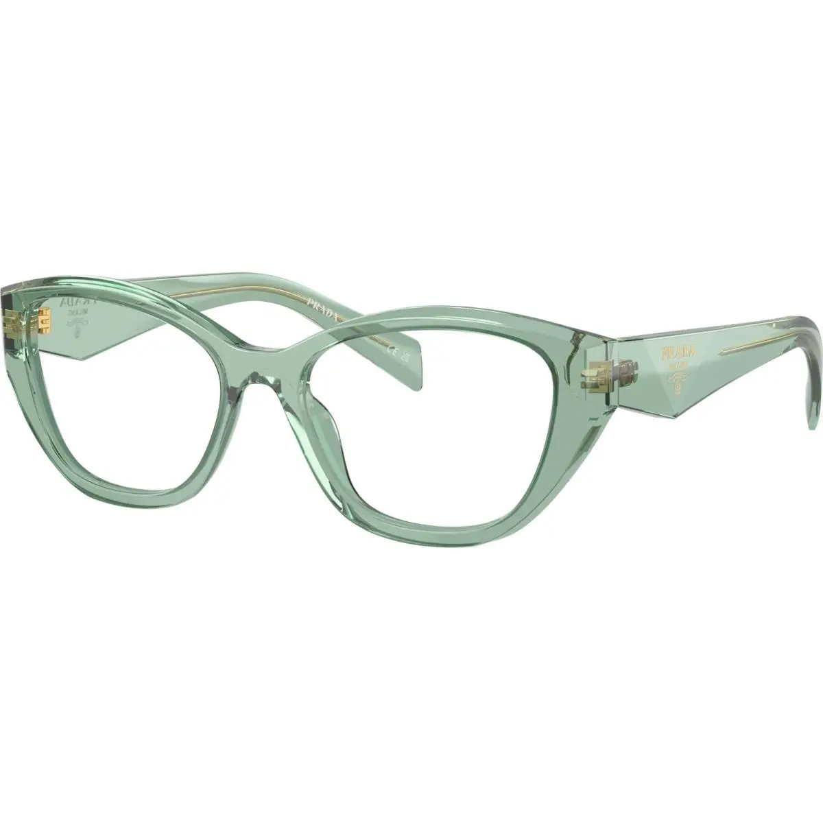 Prada PR21ZV 11R1O1 53 Eyeglasses 53mm Optical Frame Transparent Sage