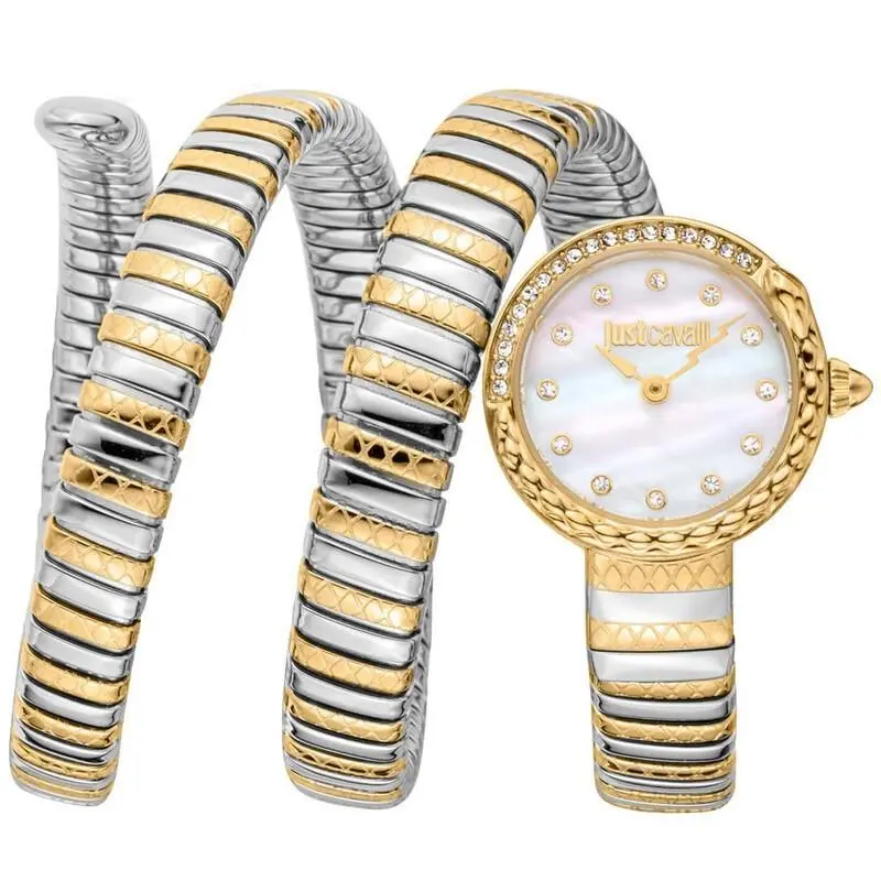 JC1L302M0055 Women`s Two Tone Bracelet Mop Dial Quartz Watch by Just Cavalli