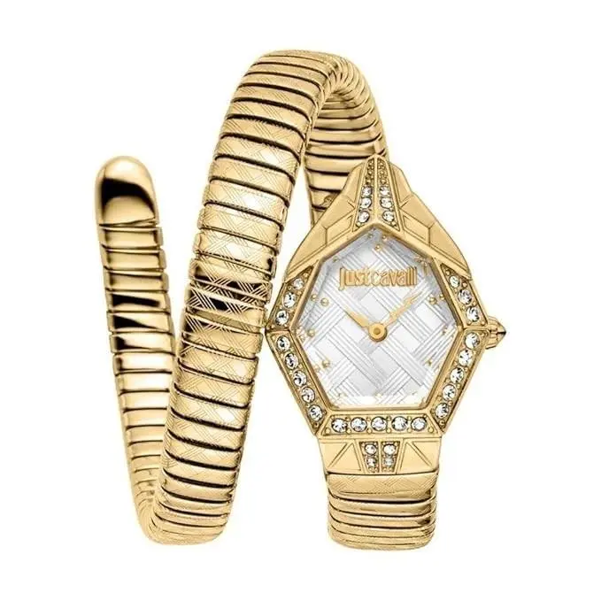 JC1L303M0025 Women`s Gold Bracelet White Dial Quartz Watch by Just Cavalli