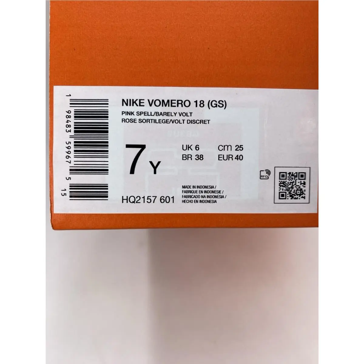 Nike shoes - Nike Vomero 18 - Vomero - HQ2157 601 - Pink Spell/Barely Volt (UPC: 198483599675) 8