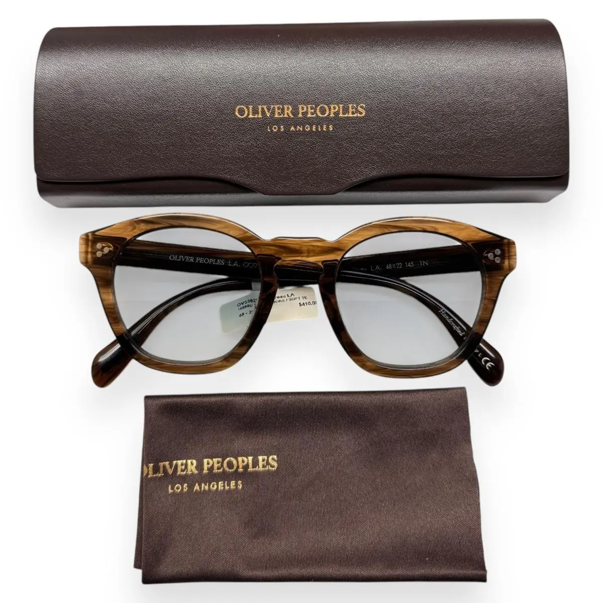 Sunglasses Boudreau LA OV5382SU Sepia Smoke Soft Blue with Case by Oliver Peoples