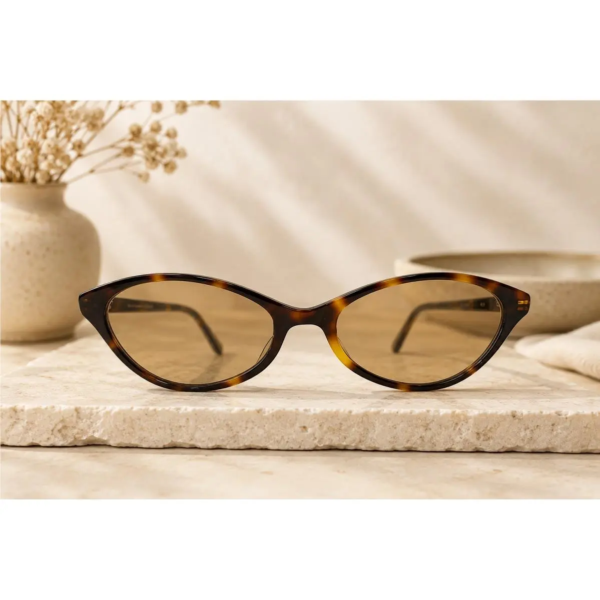 Vintage Oliver Peoples OP-590 DM Tortoise Oval Sunglasses Made In Japan Nos