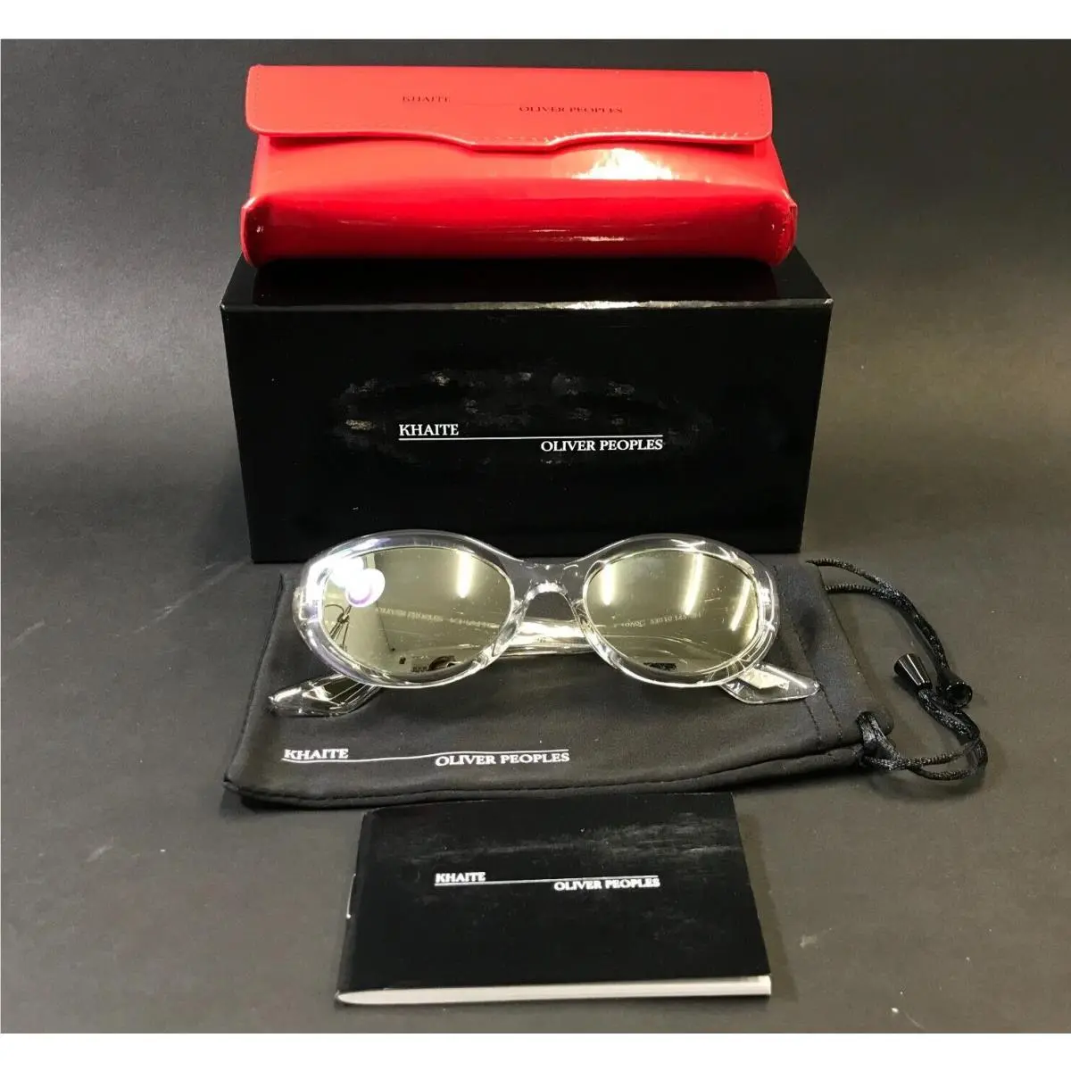 Oliver Peoples x Khaite Sunglasses OV5513SU 11015C 1969C Crystal w Silver Mirror
