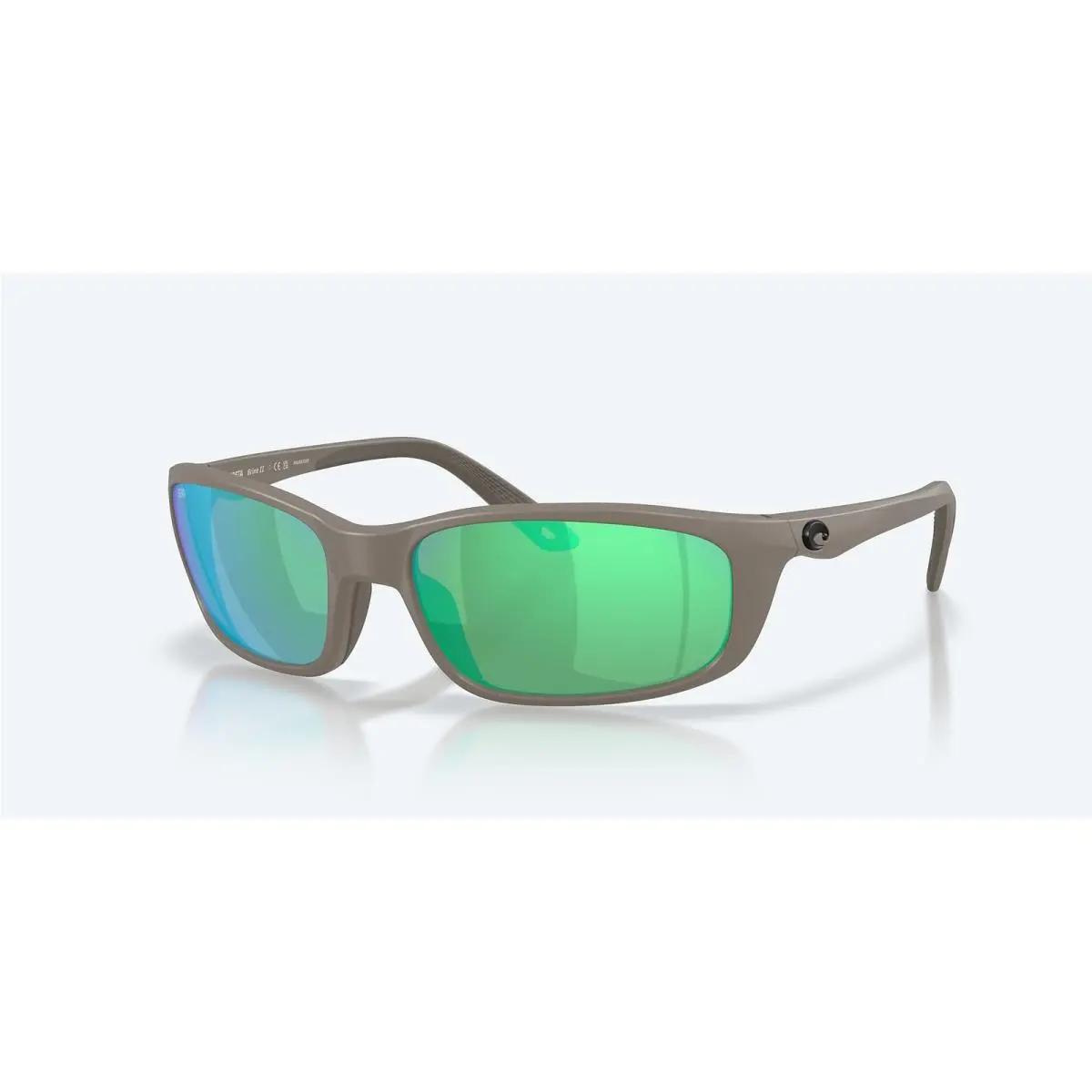Costa Del Mar Brine II Matte Olive Shale/green Mirror 580G Polarized Sunglasses