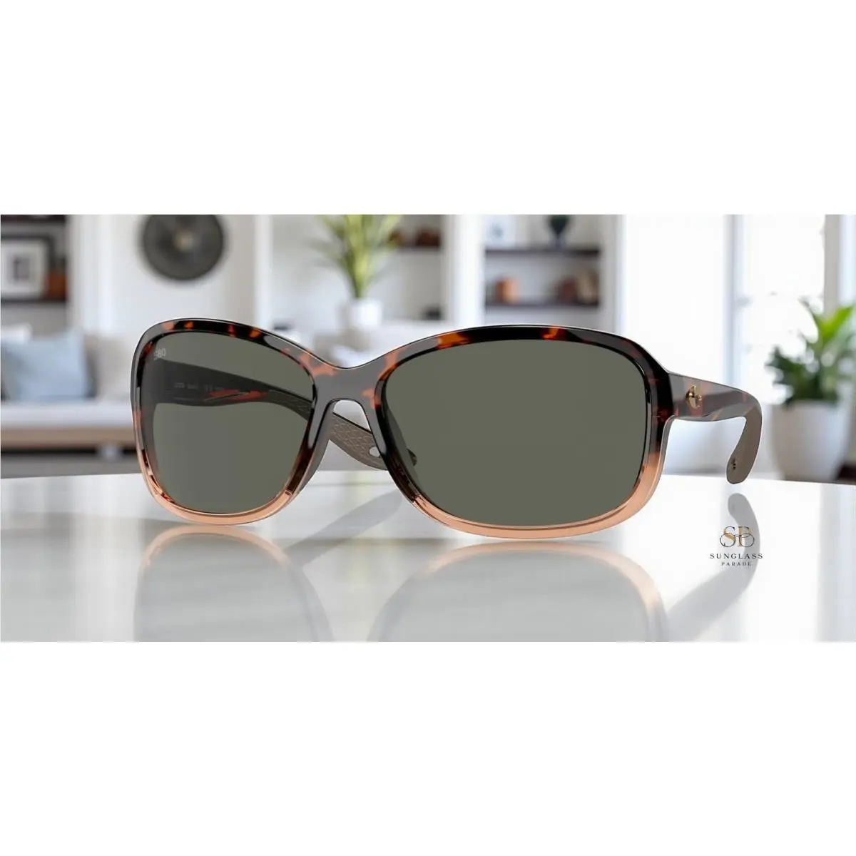 Costa 6S9114 911404 Seadrift Shiny Tortoise Gray Polarized 58mm Women Sunglasses