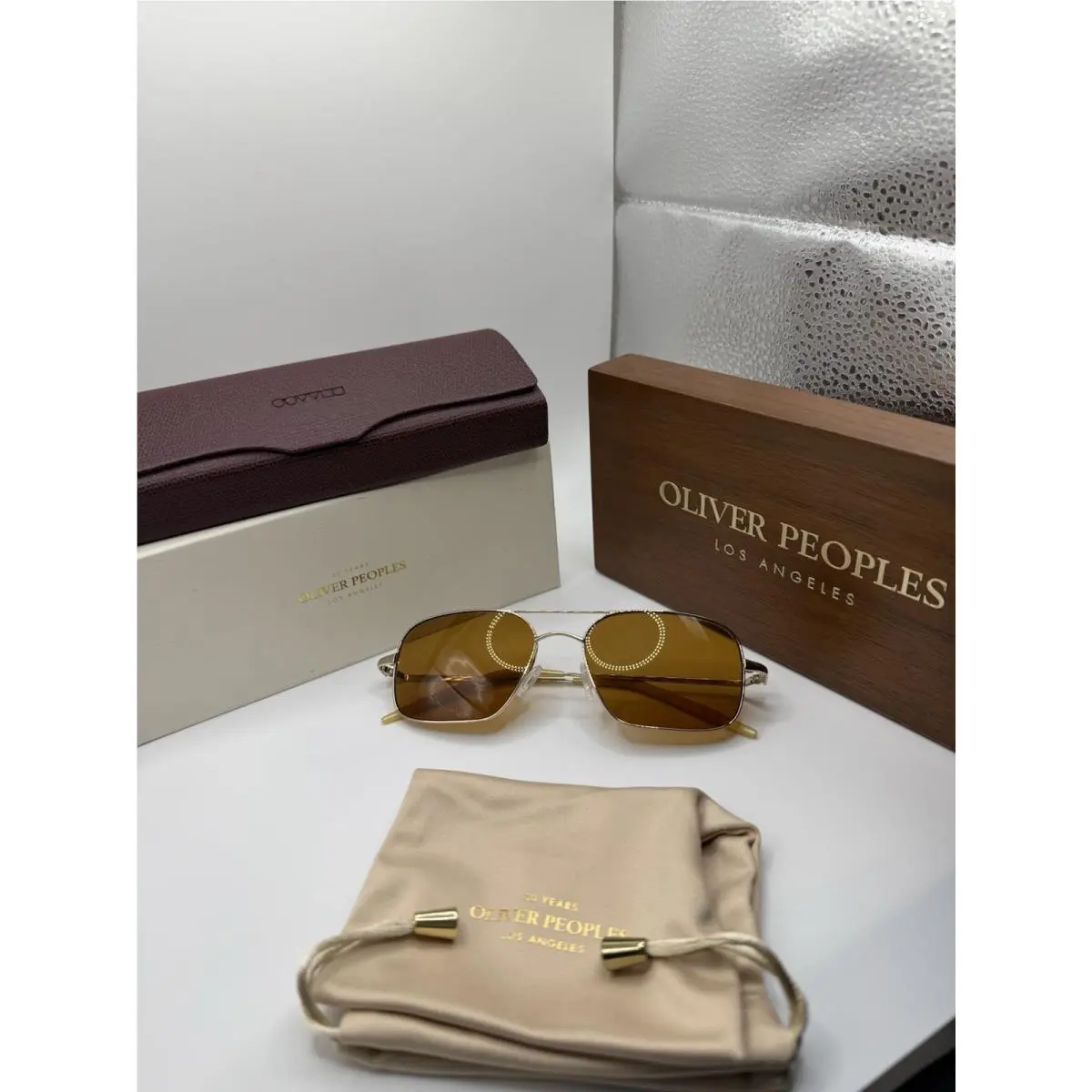 2001 Oliver Peoples Victory 55 Burn Notice Michael Weston Cognac Gold 523
