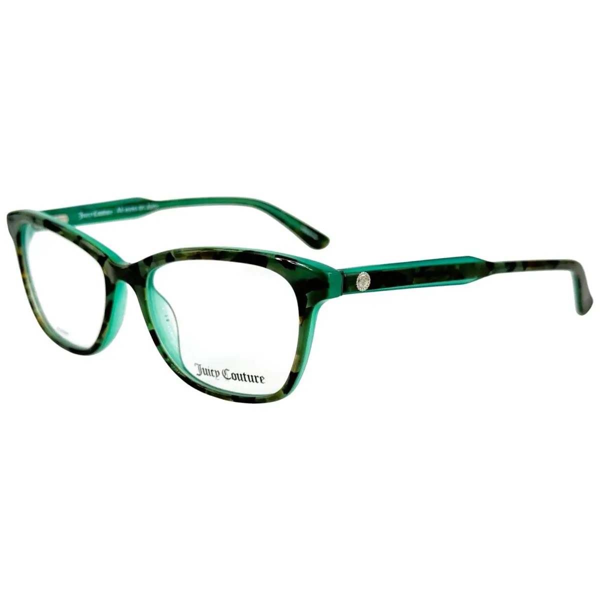 Juicy Couture JU175 Womens Plastic Eyeglass Frame Xgw Green Havana 53-17 w Case