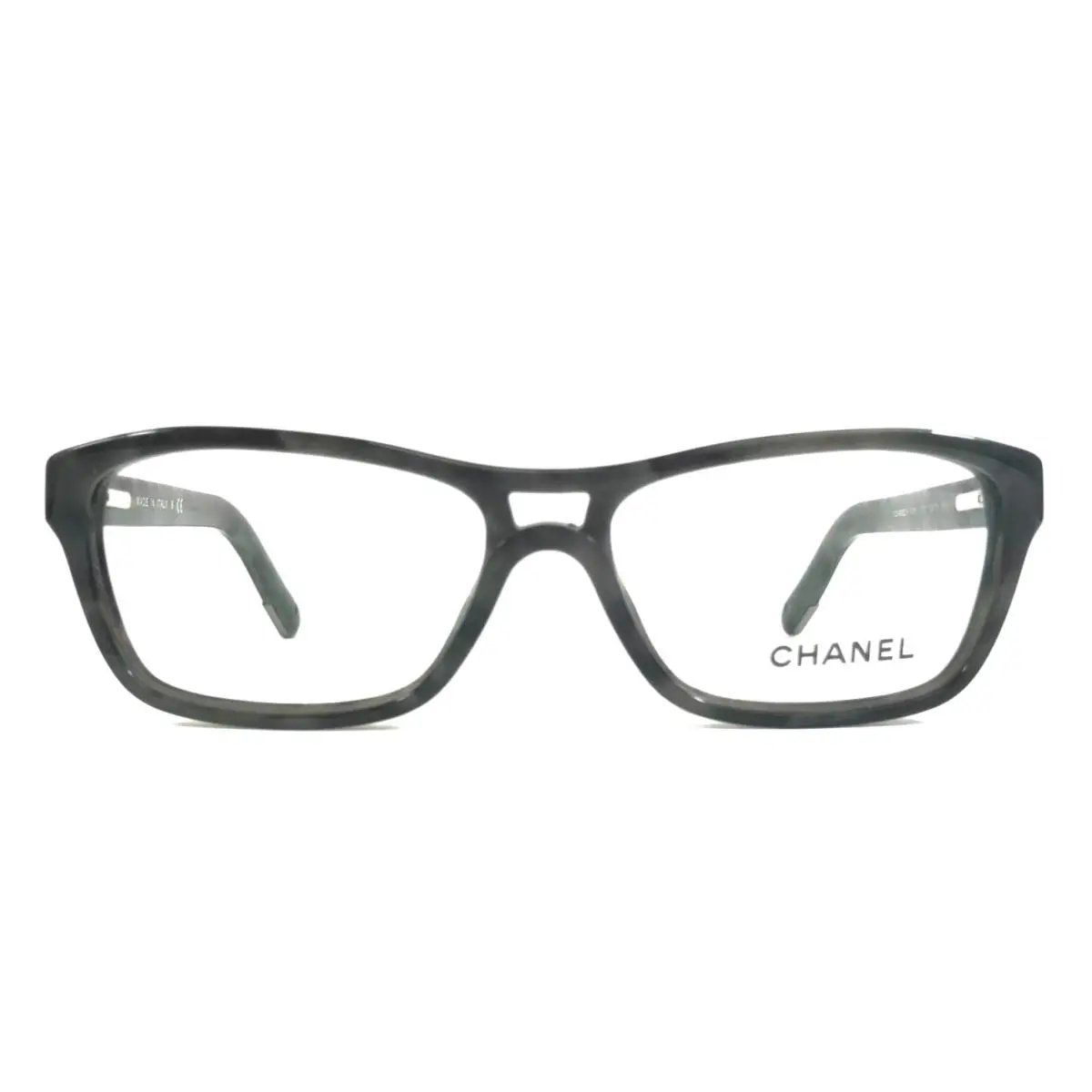 Chanel Eyeglasses Frames 3238 c.1391 Tortoise Gray Green Cat Eye Pilot 52-15-135