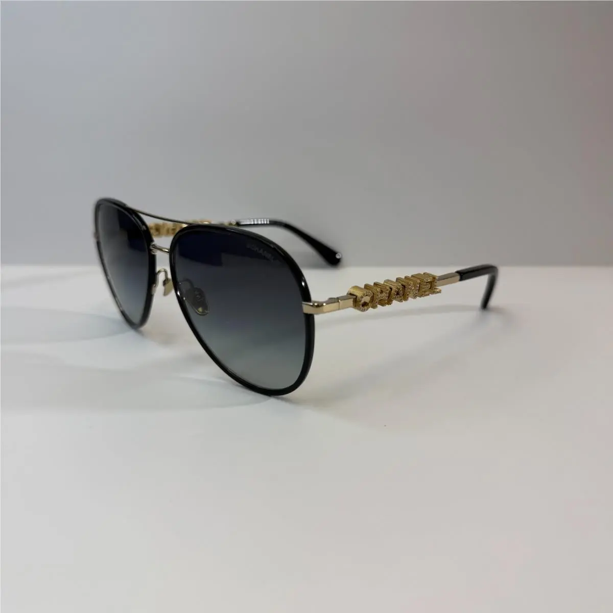 CH 4284-B 410/S6 56 Gold W/gradient Grey Lenses by Chanel