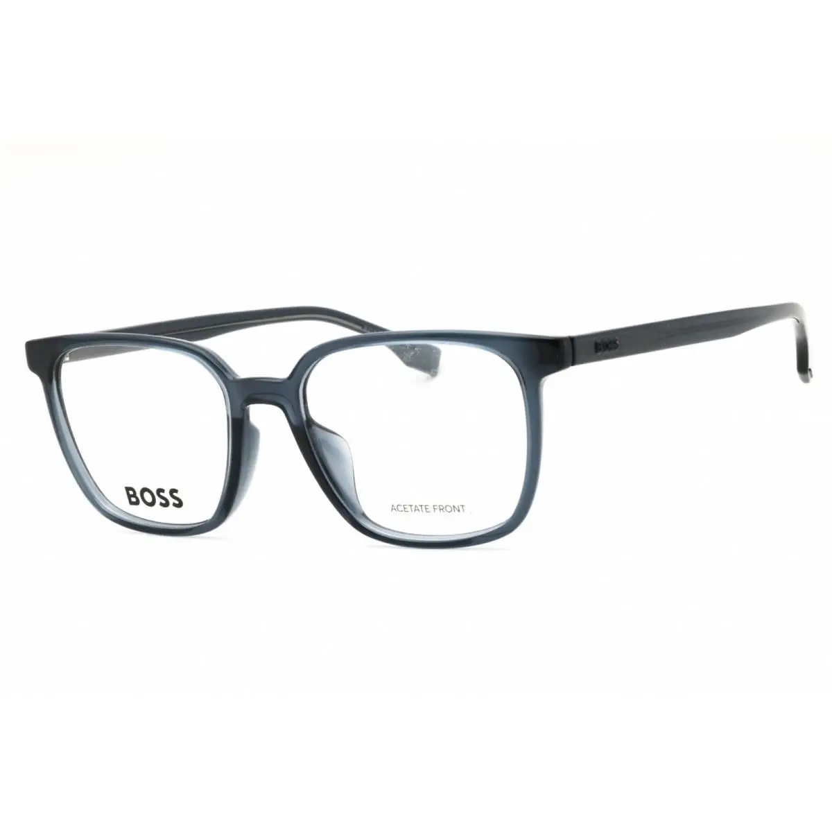 Hugo Boss Men`s Eyeglasses Blue Plastic Rectangular Shape Frame 1679/F 0PJP 00