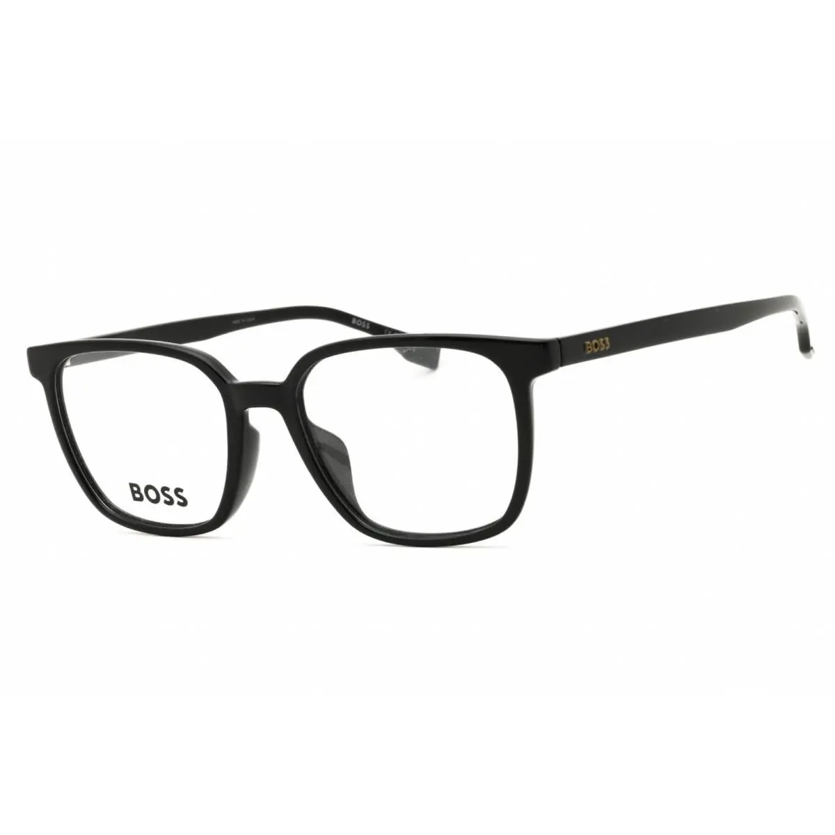 Hugo Boss Men`s Eyeglasses Black Plastic Rectangular Shape Frame 1679/F 0807 00