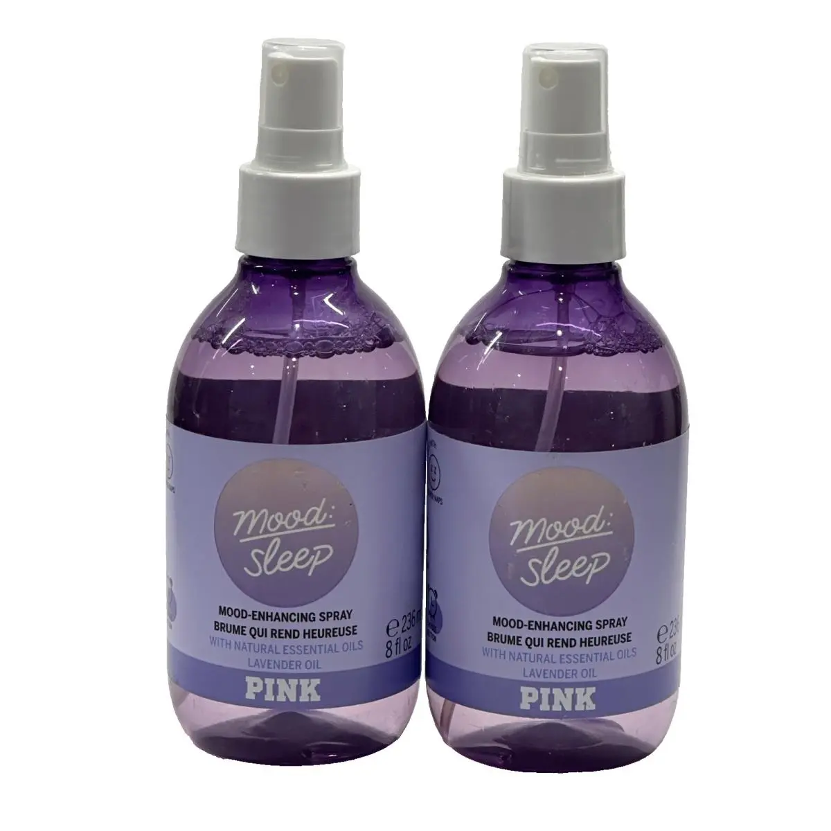 2 Victoria`s Secret Mood Sleep Mood-enhancing Spray Lavender Oil 8 FL OZ Lot