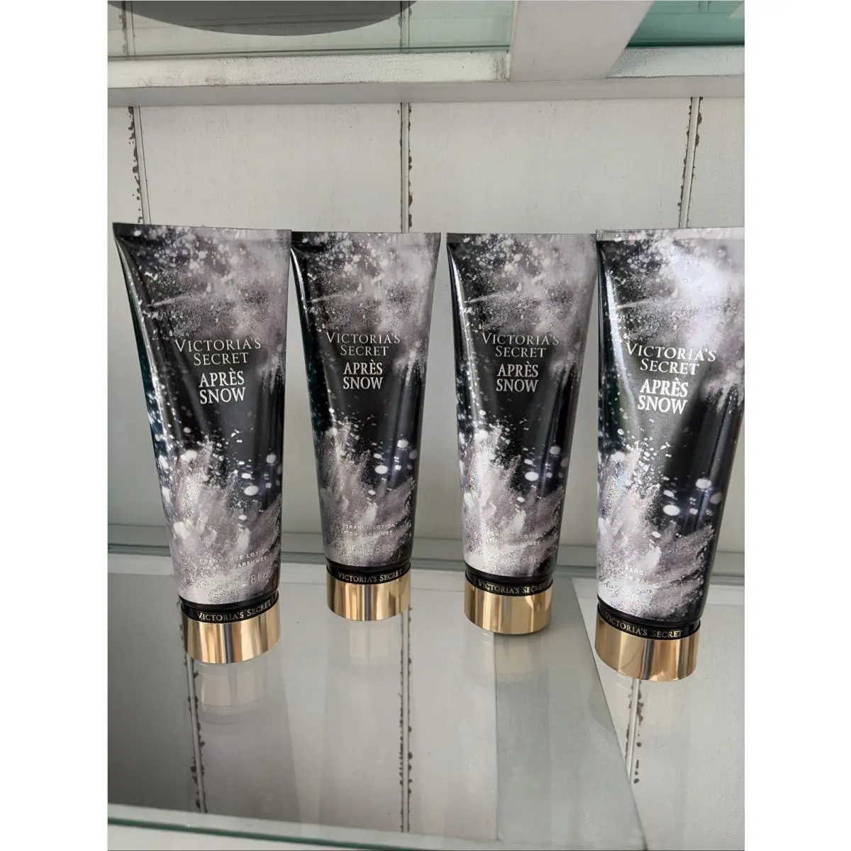 4 Victoria’s Secret Apres Snow Fragrance Body Lotion Cream 8 oz