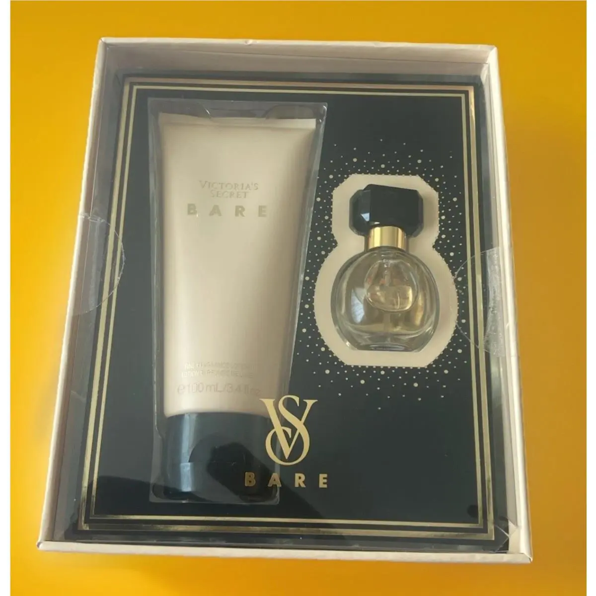 Victoria`s Secret Bare Eau de Parfum .25 Oz Fragrance Lotion 3.4 Oz Set-new by Victoria's Secret